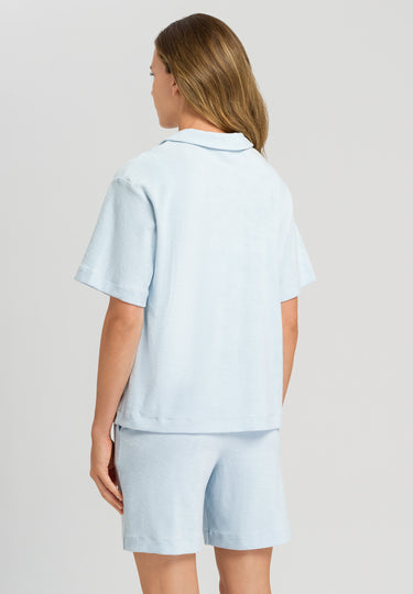 77720 Sleep And Lounge Short Sleeve Shirt - 2518 Misty Blue